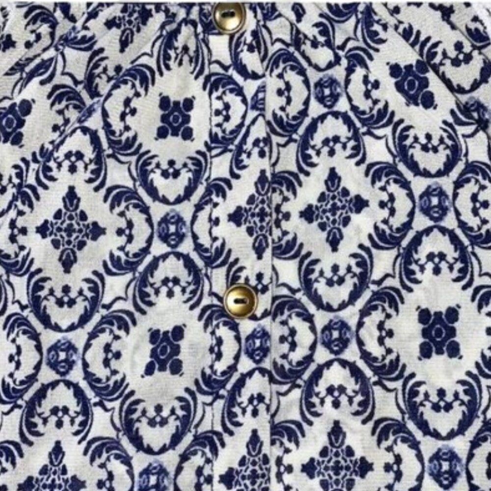 2 for $20 Siren Lily Paisley Balloon Sleeve Lace and Gold Button Blouse Size 2X - Picture 6 of 9